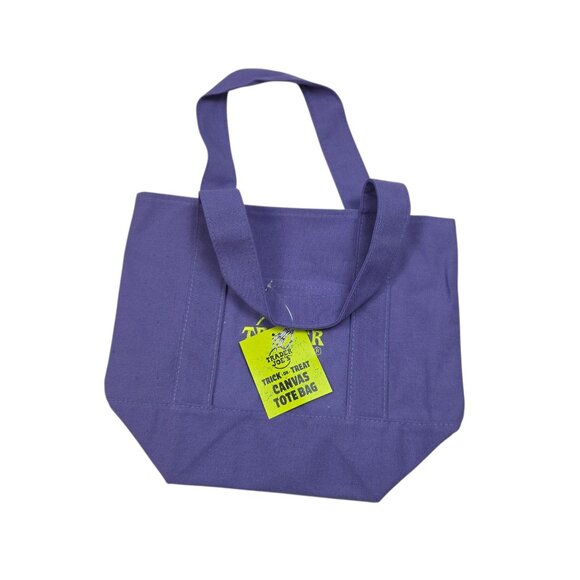 Four 2025 Trader Joes Multicolor Canvas Tote Bag Trick R Treat Halloween 81415 - Picture 8 of 13